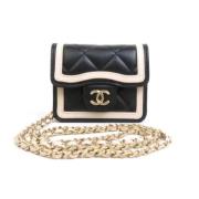 Pre-owned Leather shoulder-bags Chanel Vintage , Black , Dames