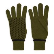 Groene wollen handschoenen met leliemotief Gallo , Green , Heren
