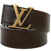 Pre-owned Leather belts Louis Vuitton Vintage , Brown , Dames