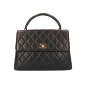 Pre-owned Leather handbags Chanel Vintage , Black , Dames