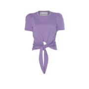 Cvp22129Ts Shirt, Stijlvol Ontwerp Silvian Heach , Purple , Dames
