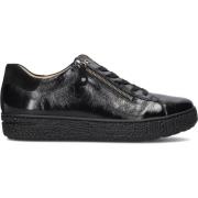 Lage sneakers in zwart lakleer Hartjes , Black , Dames