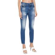 Blauwe Slim Fit Skinny Jeans John Richmond , Blue , Dames