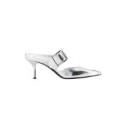 Leather sandals Alexander McQueen , Gray , Dames