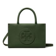 Groene Leren Handtas met Magnetische Sluiting Tory Burch , Green , Dam...