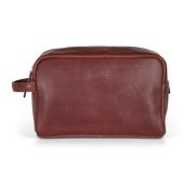 Bruine Lederen Washbag Howard London , Brown , Heren