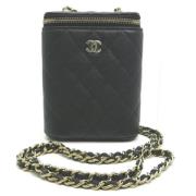 Pre-owned Leather handbags Chanel Vintage , Black , Dames