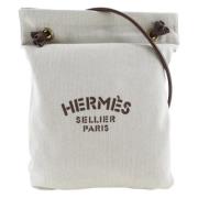 Pre-owned Fabric shoulder-bags Hermès Vintage , White , Dames