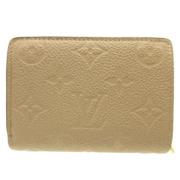 Pre-owned Fabric wallets Louis Vuitton Vintage , Beige , Dames