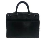 Pre-owned Leather handbags Louis Vuitton Vintage , Black , Heren