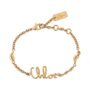 Kettingarmband met Frontlogo Chloé , Yellow , Dames