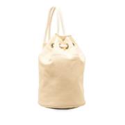 Pre-owned Fabric shoulder-bags Hermès Vintage , Beige , Dames