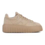 Gestreepte Sneakers Hogan , Beige , Dames