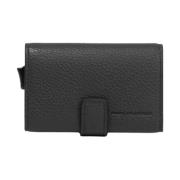 Rfid Creditcardhouder Verticale Knoopsluiting Piquadro , Black , Heren