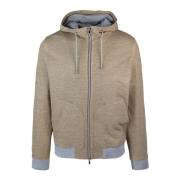 Ritssluiting Capuchonjas Linnen Katoenmix Lubiam , Beige , Heren