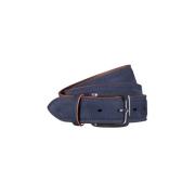 Gebrand Nubuck Riem met Natuurlijke Korrel Moorer , Blue , Heren