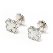 Pre-owned White Gold earrings Van Cleef & Arpels Pre-owned , Gray , Da...