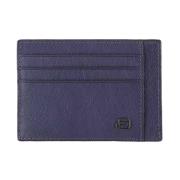 Blauwe Leren Creditcardhouder Piquadro , Blue , Heren