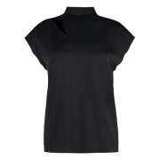 Blouse met uitsnijding Calvin Klein , Black , Dames