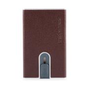 Donkerbruine Creditcardportemonnee Rfid Piquadro , Brown , Heren