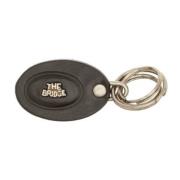 Zwarte Leren Sleutelhanger Ring The Bridge , Black , Heren