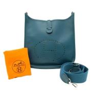 Pre-owned Fabric shoulder-bags Hermès Vintage , Blue , Dames