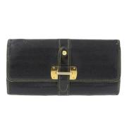 Pre-owned Canvas wallets Louis Vuitton Vintage , Black , Dames