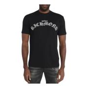 Heren Mode T-Shirt Wolir John Richmond , Black , Heren