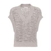 Luxe Sweaters Collectie Brunello Cucinelli , Gray , Dames