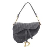 Pre-owned Canvas shoulder-bags Dior Vintage , Gray , Dames