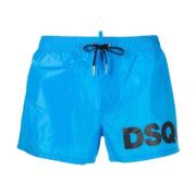 Heren Zwembroek Logo Boxer Shorts Dsquared2 , Blue , Heren