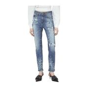 Hoge taille jeans voor vrouwen John Richmond , Blue , Dames