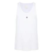 Geborduurd Logo Witte T-shirts en Polos Givenchy , White , Heren