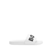 Heren Slide Sandalen Kirk Hugo Boss , White , Heren