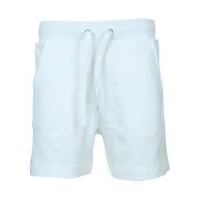 Heren Logo Banded Shorts Moschino , White , Heren