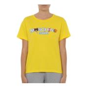 Dames Underbear Toy T-Shirt Moschino , Yellow , Dames
