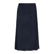 Solide Midi Rok in Crepe Stijl Tommy Hilfiger , Blue , Dames