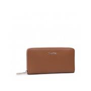 Essential Leather Dames Portemonnee Tommy Hilfiger , Brown , Dames