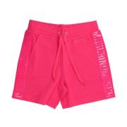 Heren Logo Banded Shorts Moschino , Pink , Heren