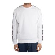 Heren Logo Banded Sweatshirt Moschino , White , Heren