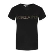 Dames T-shirt Top Patrizia Pepe , Black , Dames