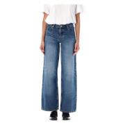 Hoge Taille Wijde Pijp Indigo Jeans A.p.c. , Blue , Dames