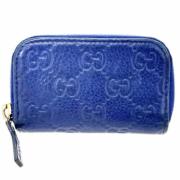 Pre-owned Leather wallets Gucci Vintage , Blue , Dames