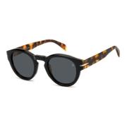 Zwart Havana/Grijs Zonnebril Eyewear by David Beckham , Multicolor , H...