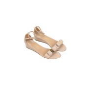 Pre-owned Leather sandals Salvatore Ferragamo Pre-owned , Beige , Dame...