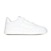 Witte Leren Lage Sneakers Valentino Garavani , White , Heren