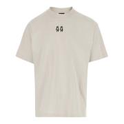 Katoenen T-shirt met Logo Print 44 Label Group , Beige , Heren