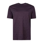 Paarse Logo Lettering Korte Mouw T-Shirt Emporio Armani , Purple , Her...