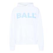 Logo Hoodie Sweatshirt Wit Ball , White , Dames