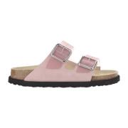 Roze PVC Sandalen met Suède Rand Birkenstock , Pink , Dames